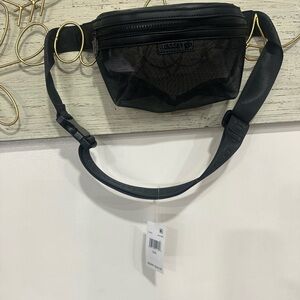 Madden Girl Black Mesh Waist Bag